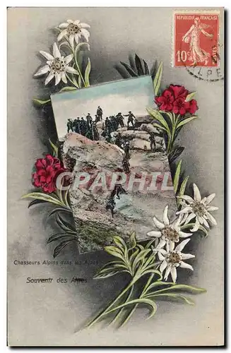 Cartes postales Militaria Chasseurs alpins Alpes