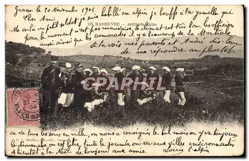 Cartes postales Militaria Chasseurs alpins Artillerie alpine