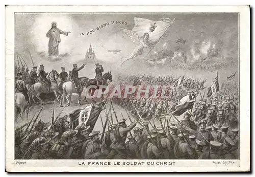 Cartes postales Militaria La France le soldat du Christ