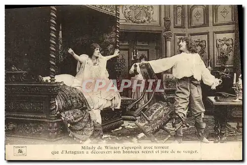 Ansichtskarte AK Theatre Milady de Winter s&#39apercoit avec terreur que d&#39Artagnan a decouvert son honteux se