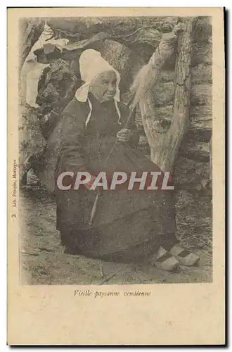 Cartes postales Folklore Vieille paysanne vendeenne