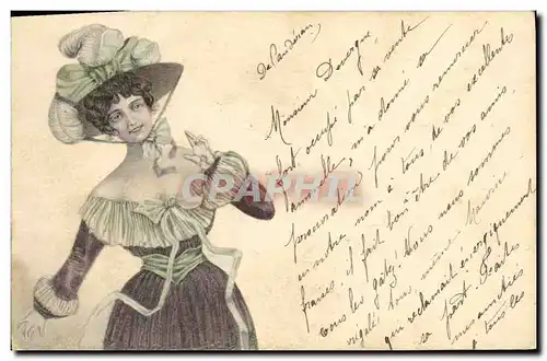 Cartes postales Fantaisie Illustrateur Femme