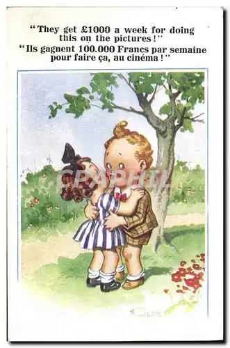 Cartes postales Fantaisie Illustrateur Donald Mc Gill Enfants