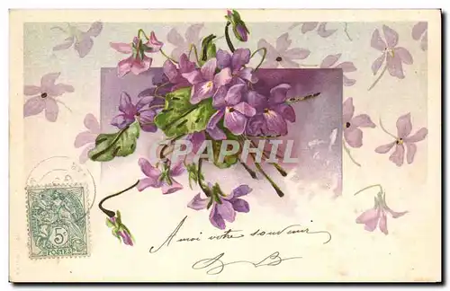 Cartes postales Fantaisie Fleurs