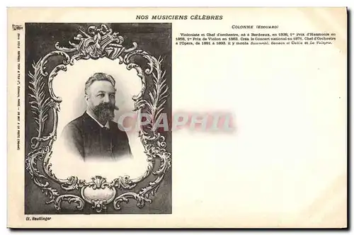 Cartes postales Edouard Colonne Violoniste et chef d&#39orchestre