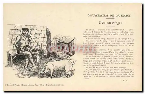 Ansichtskarte AK Cochon Porc Couarails de Guerre