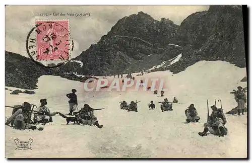 Cartes postales Militaria Chasseurs Alpins Cols des Veis