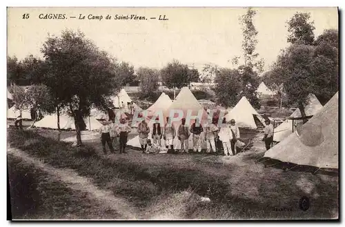 Cartes postales Militaria Chasseurs Alpins Cagnes le camp de Saint Veran