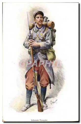 Cartes postales Militaria Infanterie Francaise Publicite Apioline de Chapoteaut Paris Rue Vivienne