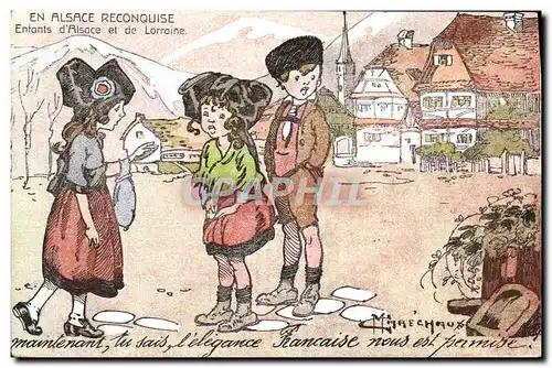 Cartes postales Militaria En Alsace reconquise Enfants d&#39Alsace et de Lorraine Marechaux