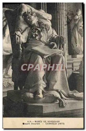 Cartes postales Musee de Bordeaux Mozart mourant Carnielo
