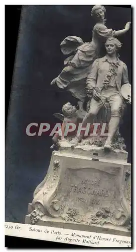 Cartes postales Salons de Paris Monument d&#39Honore Fragonard par Auguste Maillard
