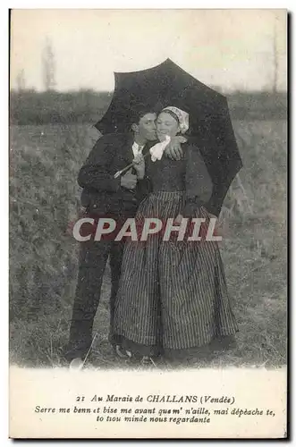 Cartes postales Folklore Au marais de Challans Vendee