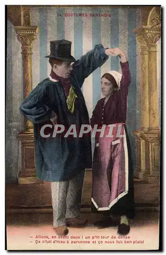 Cartes postales Folklore Costumes Sarthois