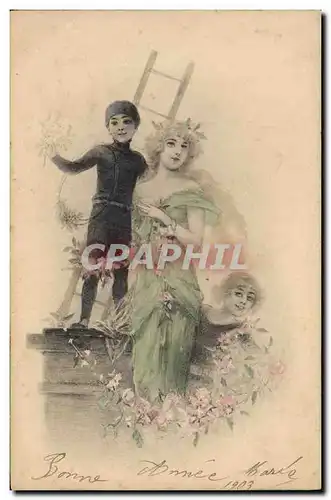 Cartes postales Fantaisie Illustrateur Femme Enfants Ramoneur