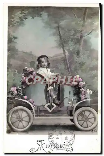 Cartes postales Enfant Automobile