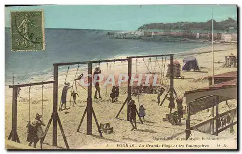 Cartes postales Fouras La grande plage et les balancoires