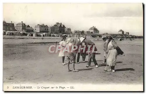 Cartes postales Lion sur Mer le croquet sur la plage