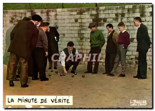 Cartes postales Boules Petanque La minute de verite