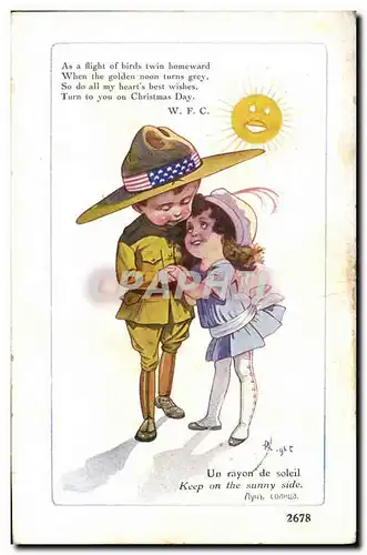 Cartes postales Fantaisie Illustrateur Right Enfants Militaria