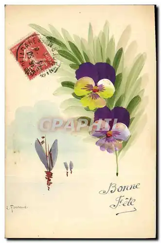 Cartes postales Fantaisie Fleurs