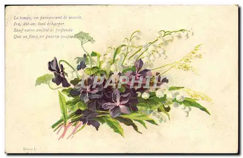 Cartes postales Fantaisie Fleurs