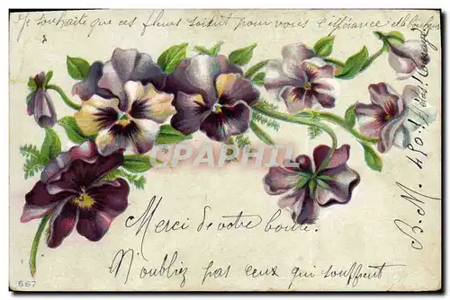 Cartes postales Fantaisie Fleurs