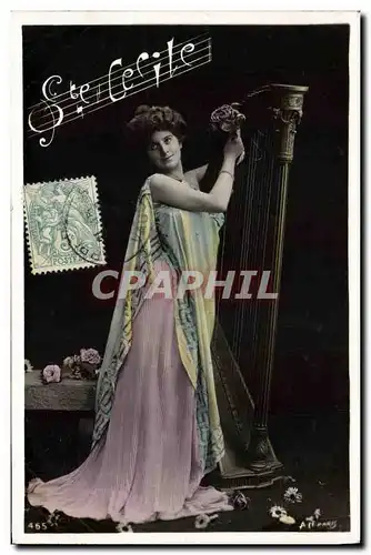 Cartes postales Femme Harpe Ste Cecile
