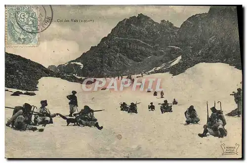 Cartes postales Militaria Chasseurs Alpins Cols des Vals