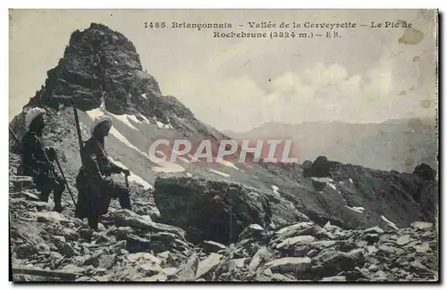 Cartes postales Militaria Chasseurs Alpins Brianconnais Vallee de la Cerveyrette Le Pic de rochebrune