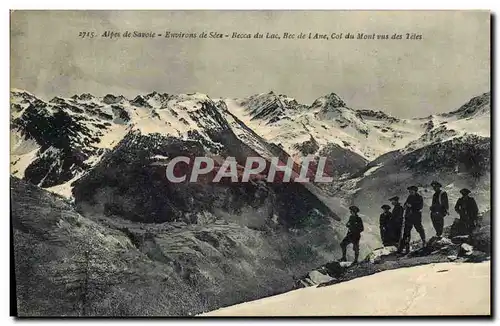 Ansichtskarte AK Militaria Chasseurs Alpins Alpes de Savoie Environs de Seez Becca du lac Bec de l&#39ane Col du