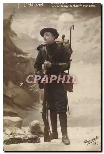 Cartes postales Militaria Chasseurs Alpins L&#39Alpin