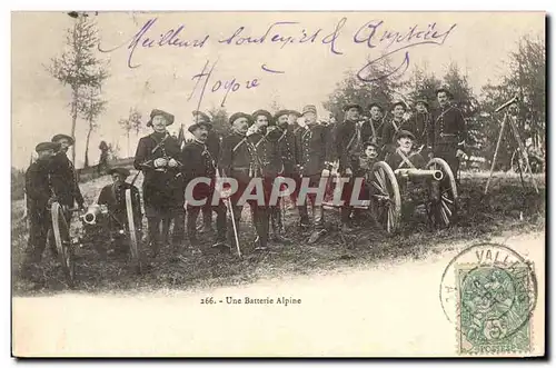 Cartes postales Militaria Chasseurs Alpins Une batterie alpine