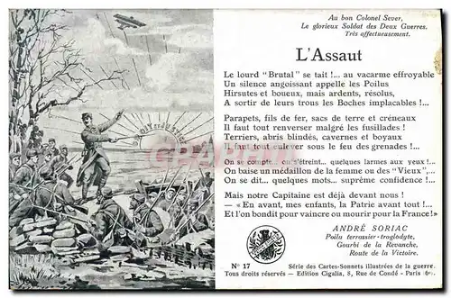 Cartes postales Militaria L&#39assaut