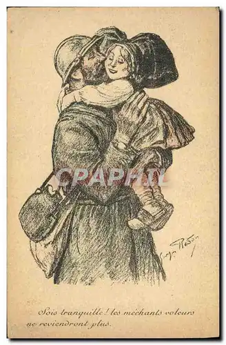 Cartes postales Militaria Poilu Enfant Alsace