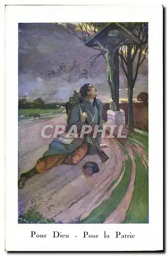 Cartes postales Militaria Pour Dieu Pour la patrie