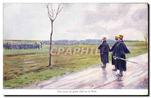 Cartes postales Militaria Une revue du grand chef sur le front Publicite Sirop et Pate de Lagasse Paris Rue de V