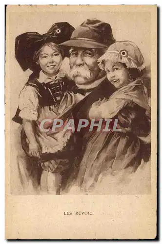 Cartes postales Militaria Les Revoici Enfants Alsace Clemenceau