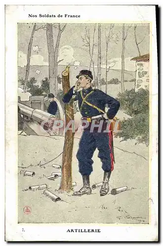 Cartes postales Militaria Artillerie