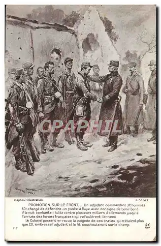 Cartes postales Militaria Promotion sur le front Adjudant