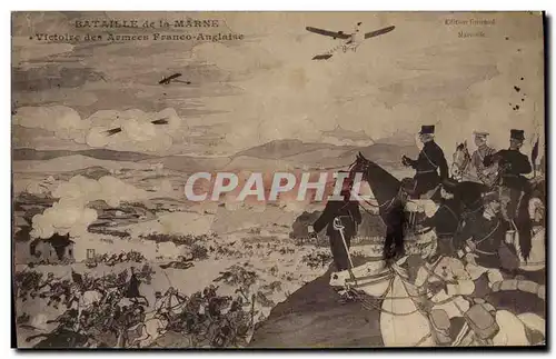 Ansichtskarte AK Militaria Bataille de la Marne Victoire des armees Franco Anglaise Avion