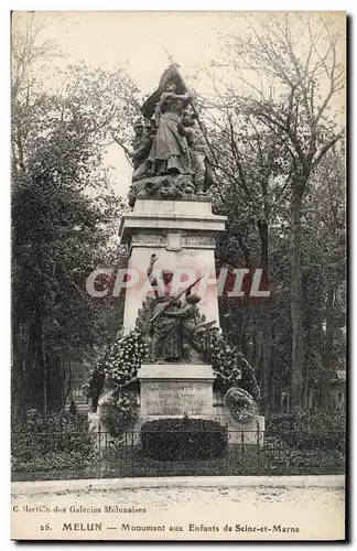 Ansichtskarte AK Melun Monument aux enfants de Seine et Marne