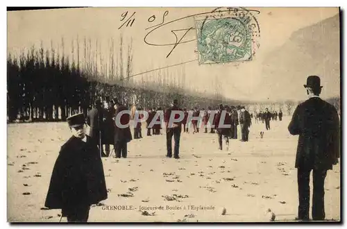 Cartes postales Petanque Grenoble Joueurs de boules sur l&#39esplanade TOP