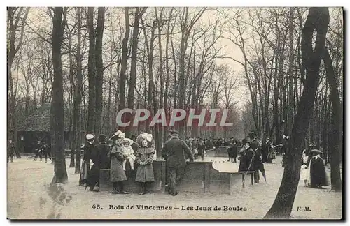 Ansichtskarte AK Petanque Vincennes Les jeux de boules