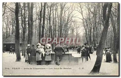 Ansichtskarte AK Petanque Bois de Vincennes Paris Les jeux de boules TOP