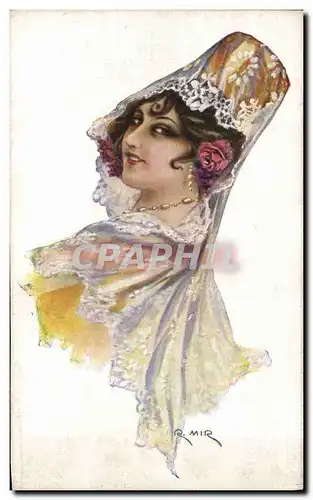 Cartes postales Fantaisie Illustrateur Mir Femme