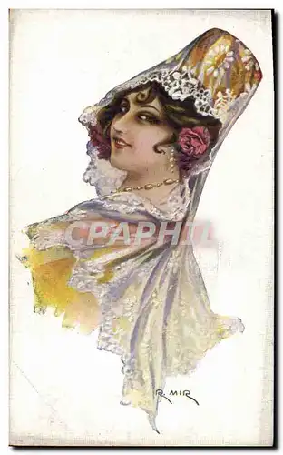 Cartes postales Fantaisie Illustrateur Mir Femme