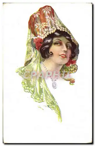 Cartes postales Fantaisie Illustrateur Mir Femme