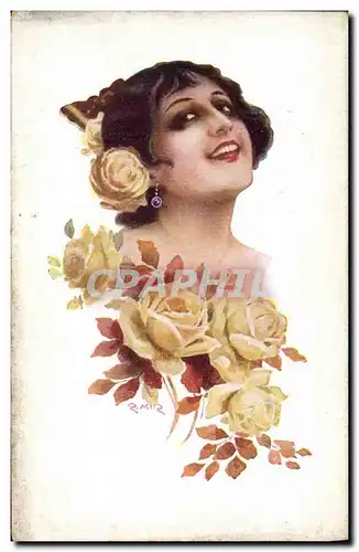 Cartes postales Fantaisie Illustrateur Mir Femme