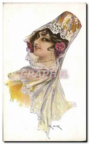 Cartes postales Fantaisie Illustrateur Mir Femme